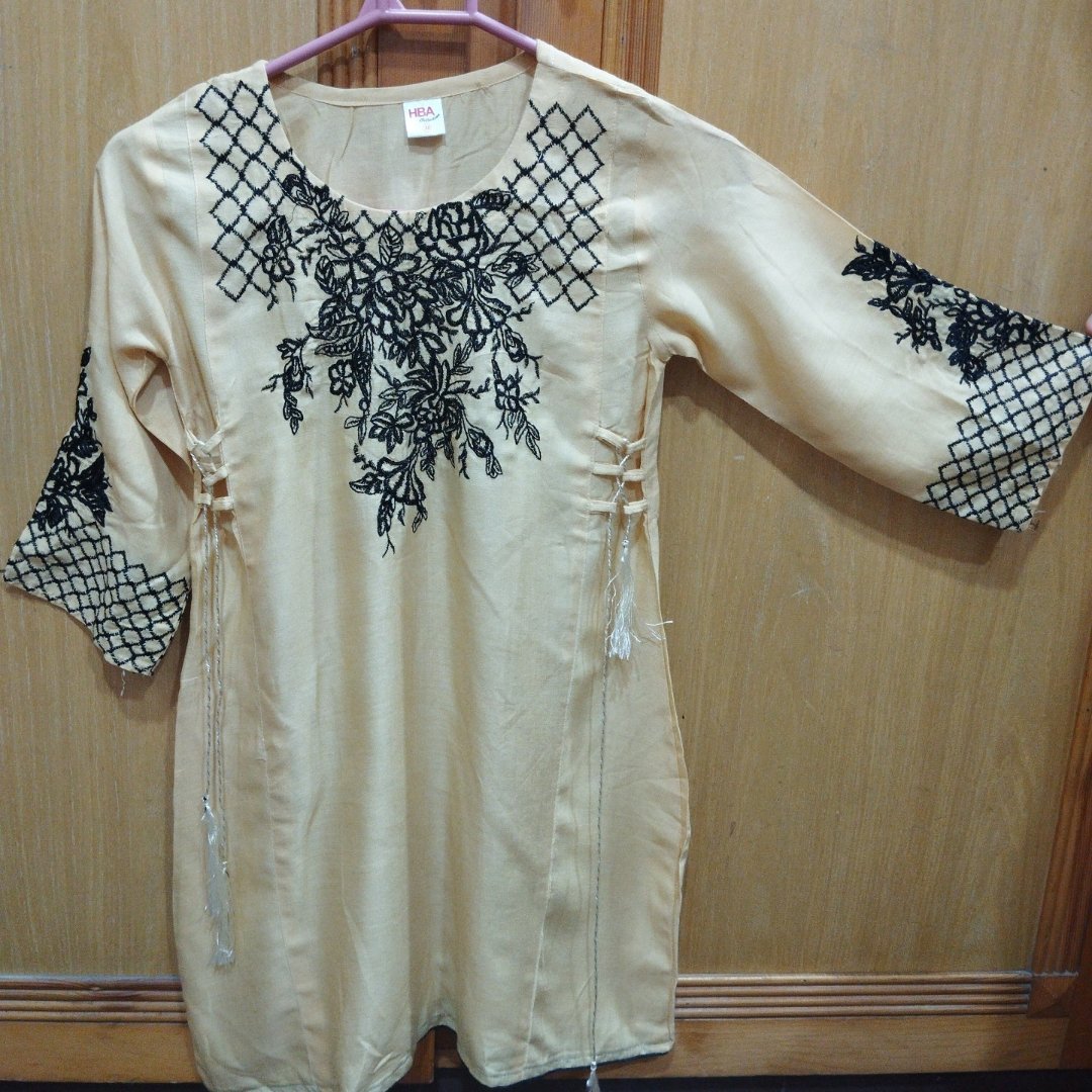 Girls kurta linen emb Shirts