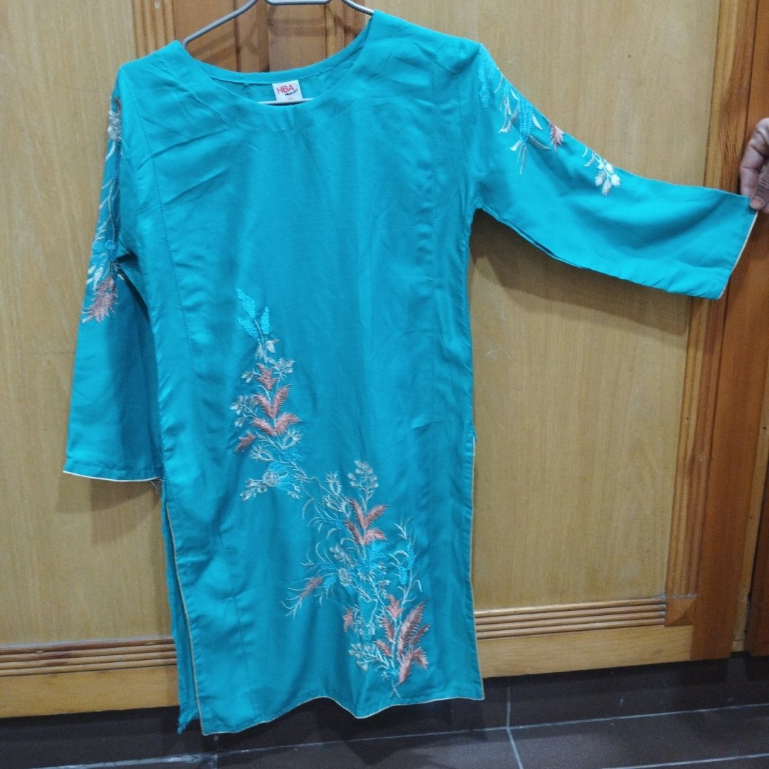 Girls kurta linen emb Shirts