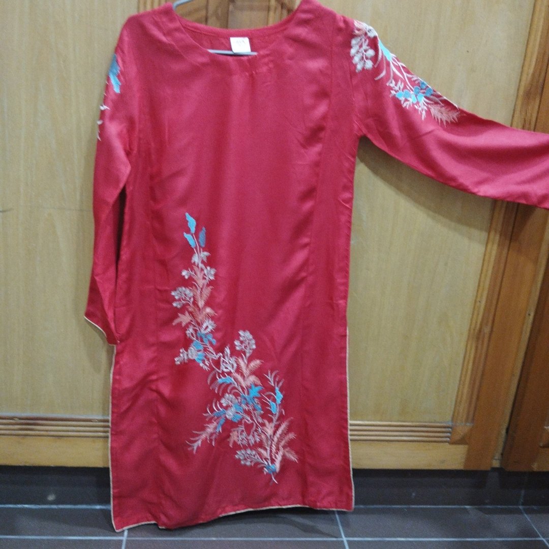 Girls kurta linen emb Shirts