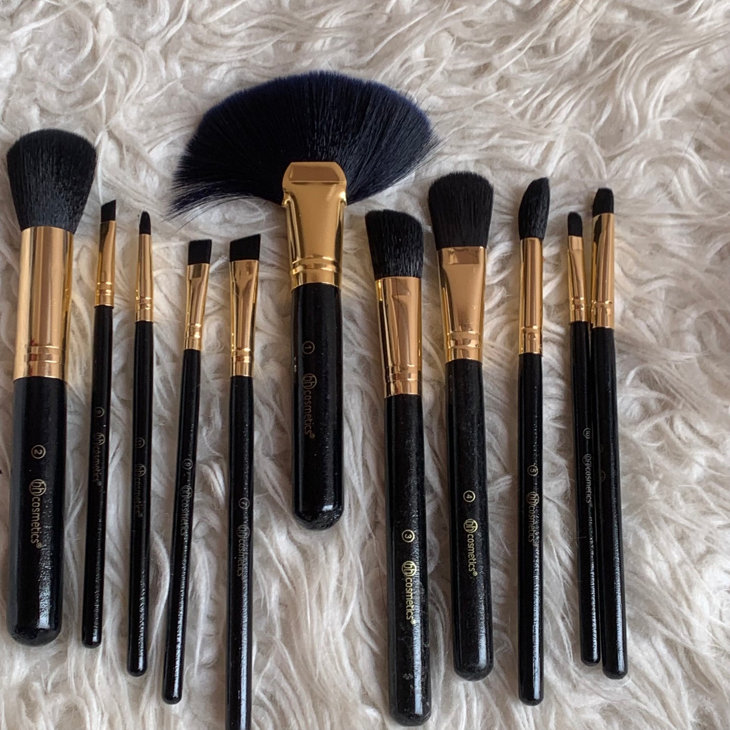 bh cosmetics 11 pcs brush set black