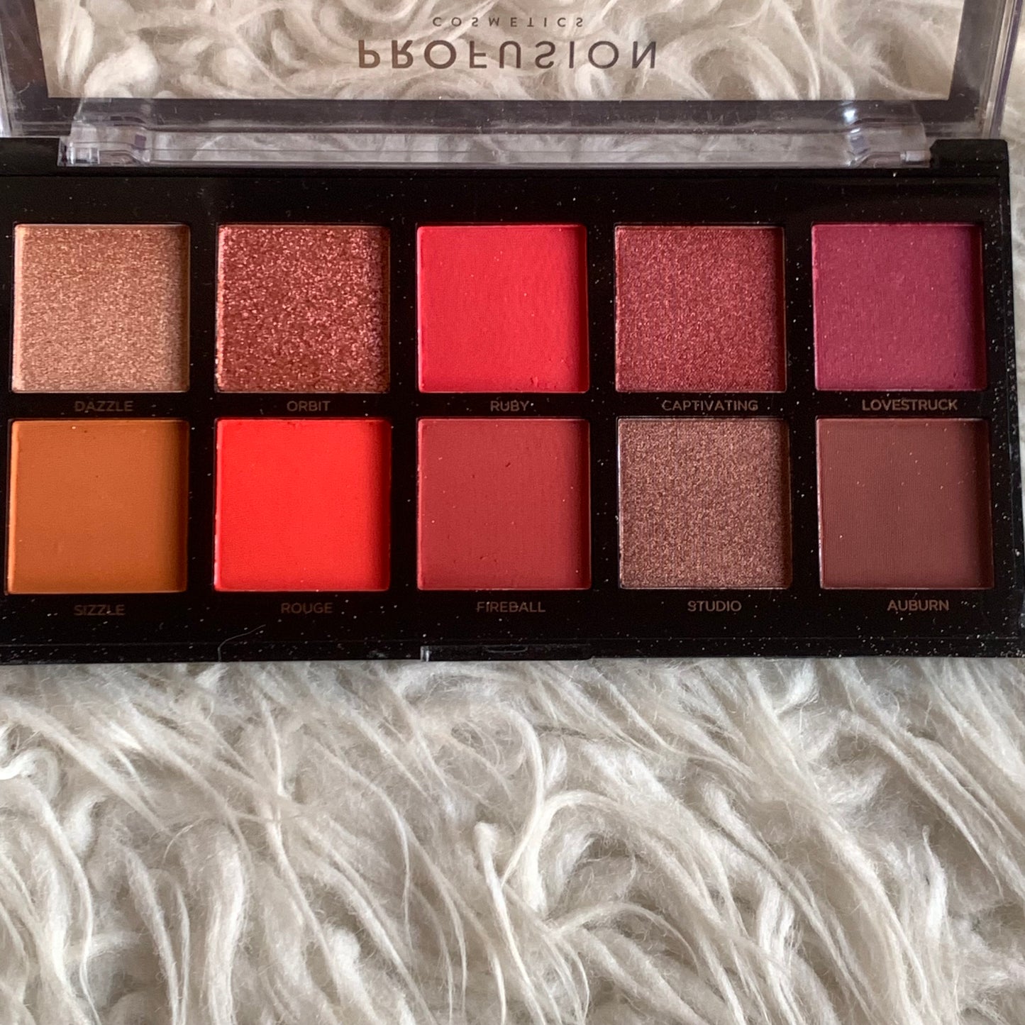 Profusion cosmetics rubies 10 shades palette