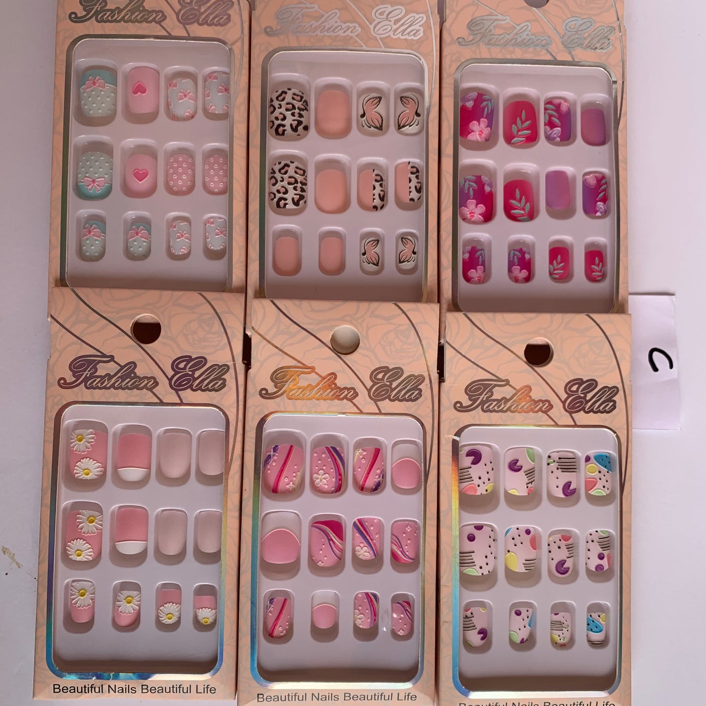 Multi design nails set deal of 6 mix