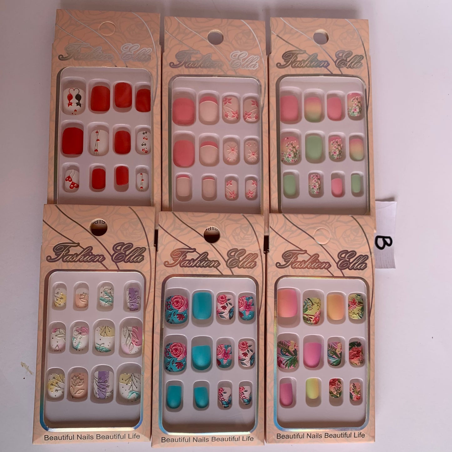 Multi design nails set deal of 6 mix