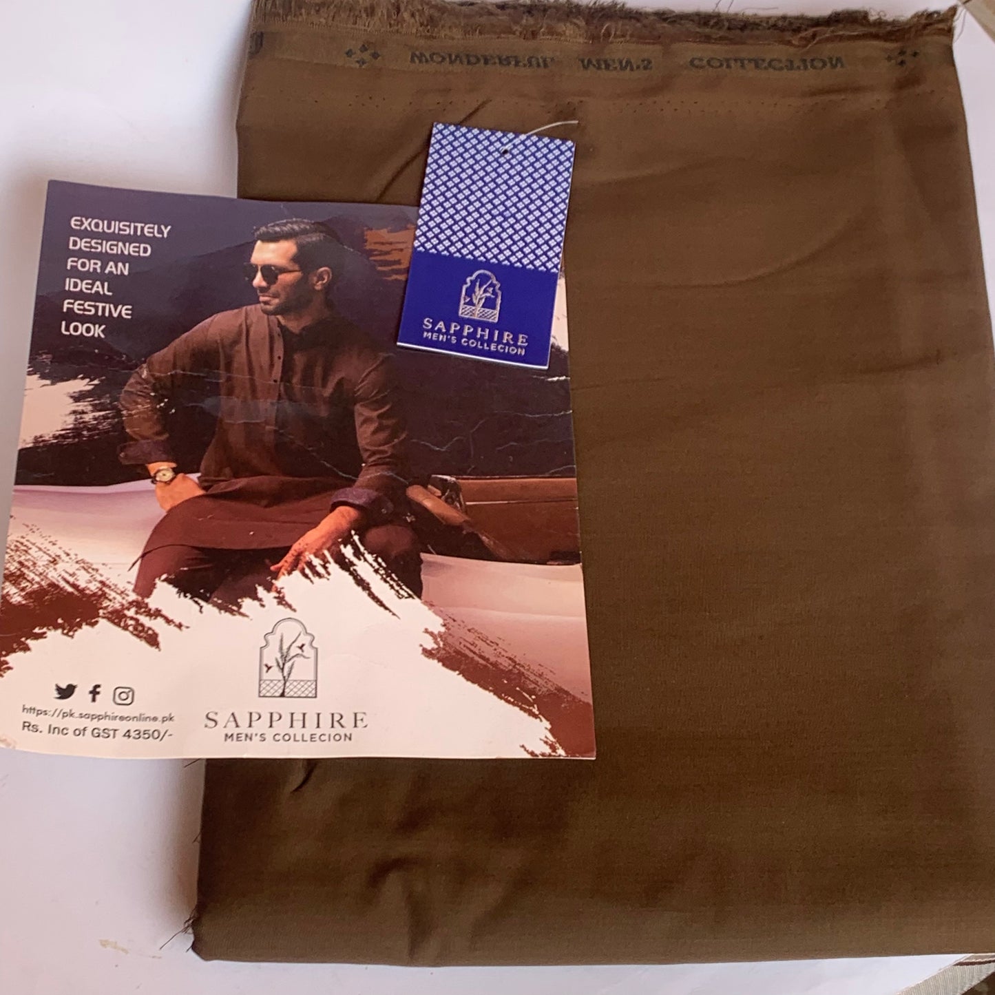 Sapphire washing wear men unsitched 2 pc