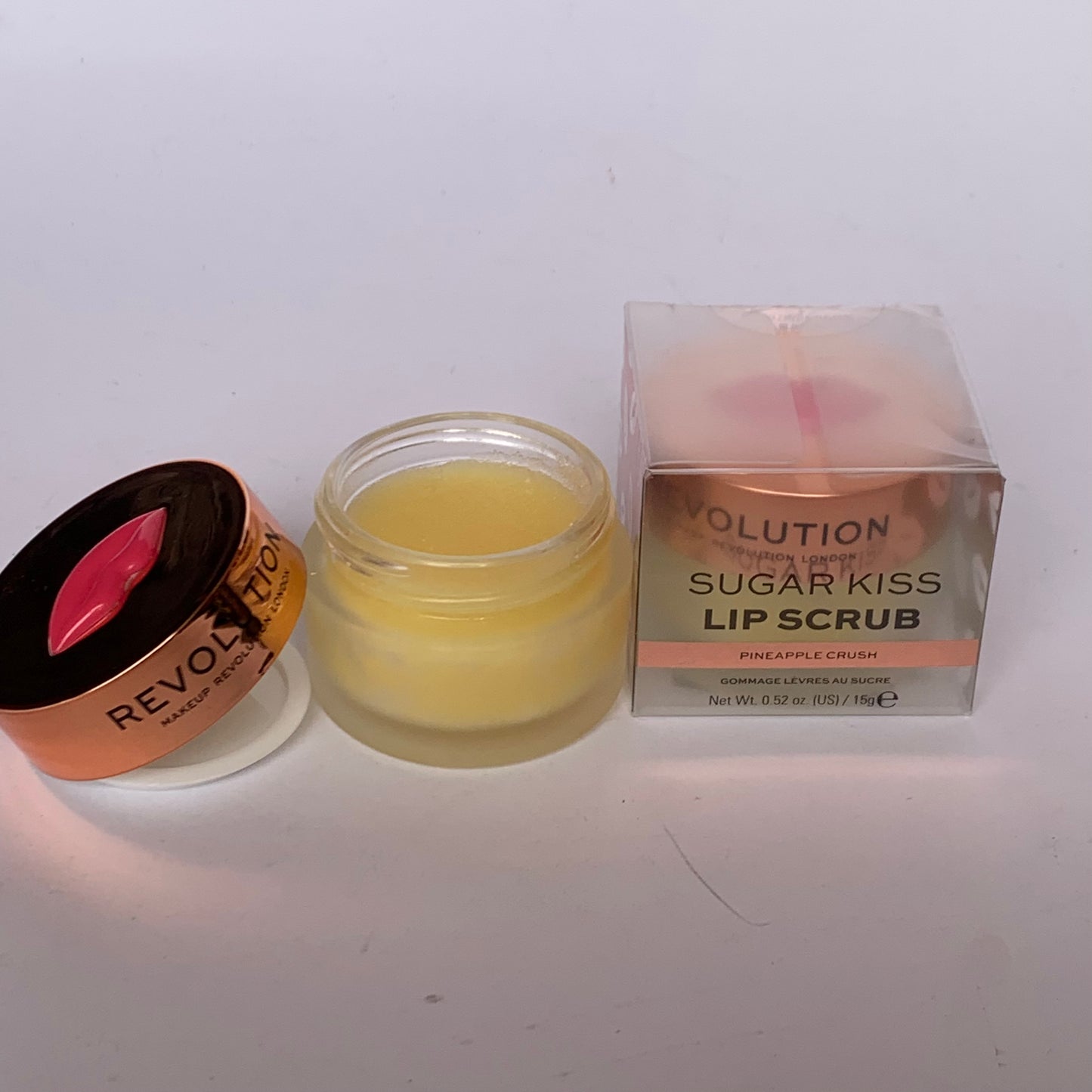 Revolution sugar kiss lip scrub pine apple crush