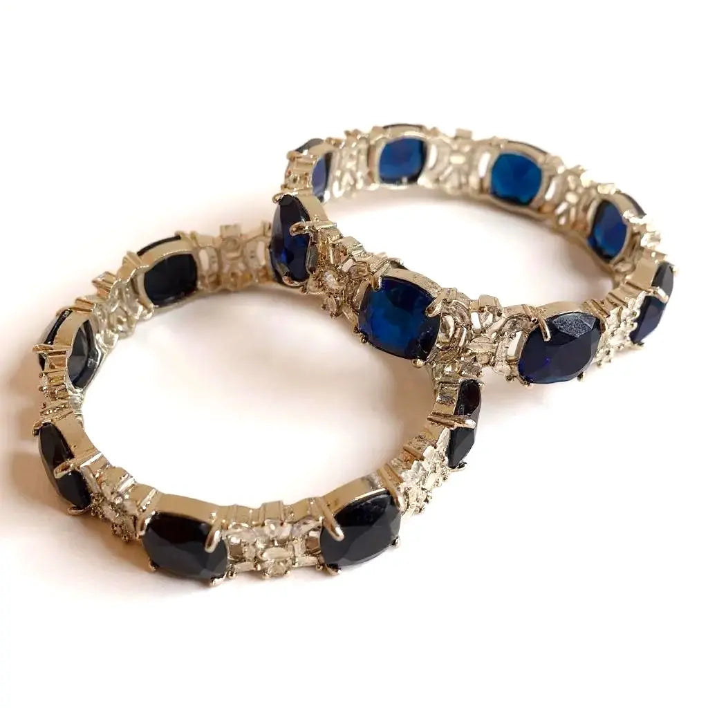 Karey set 2pc zircone Blue stone