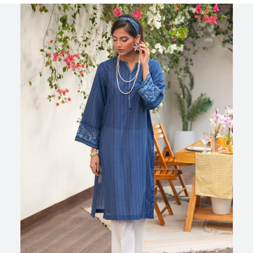 Zellbury Stitch kurta lawn shirt medium