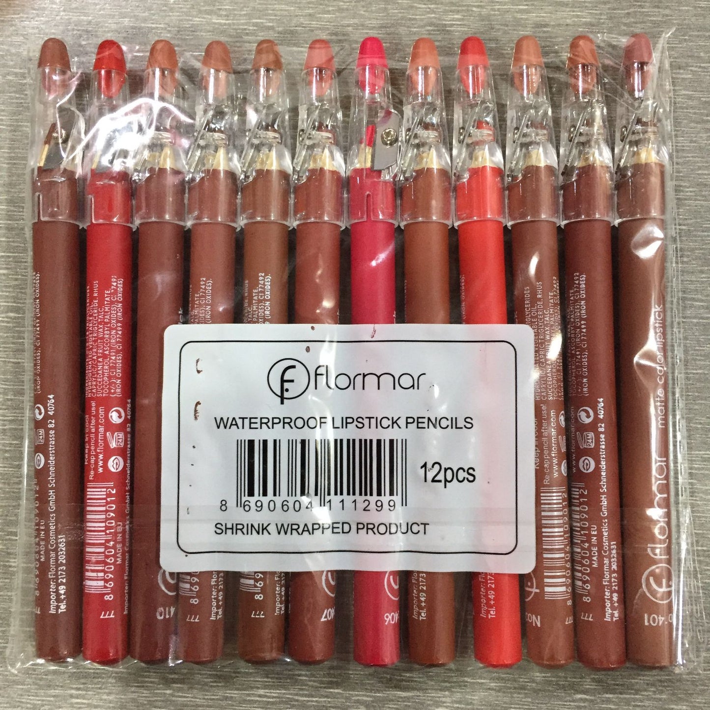 Flormar jumbo Matte lip pencil / Liner pack of 12 pro