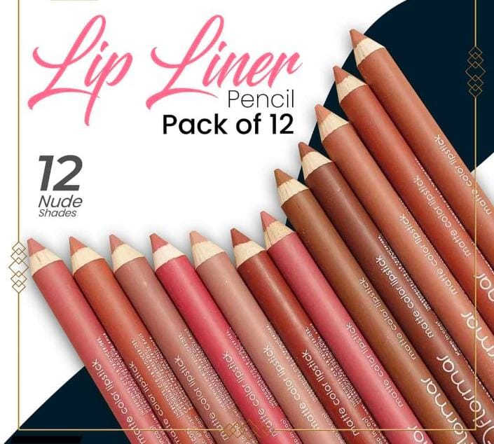 Flormar jumbo Matte lip pencil / Liner pack of 12