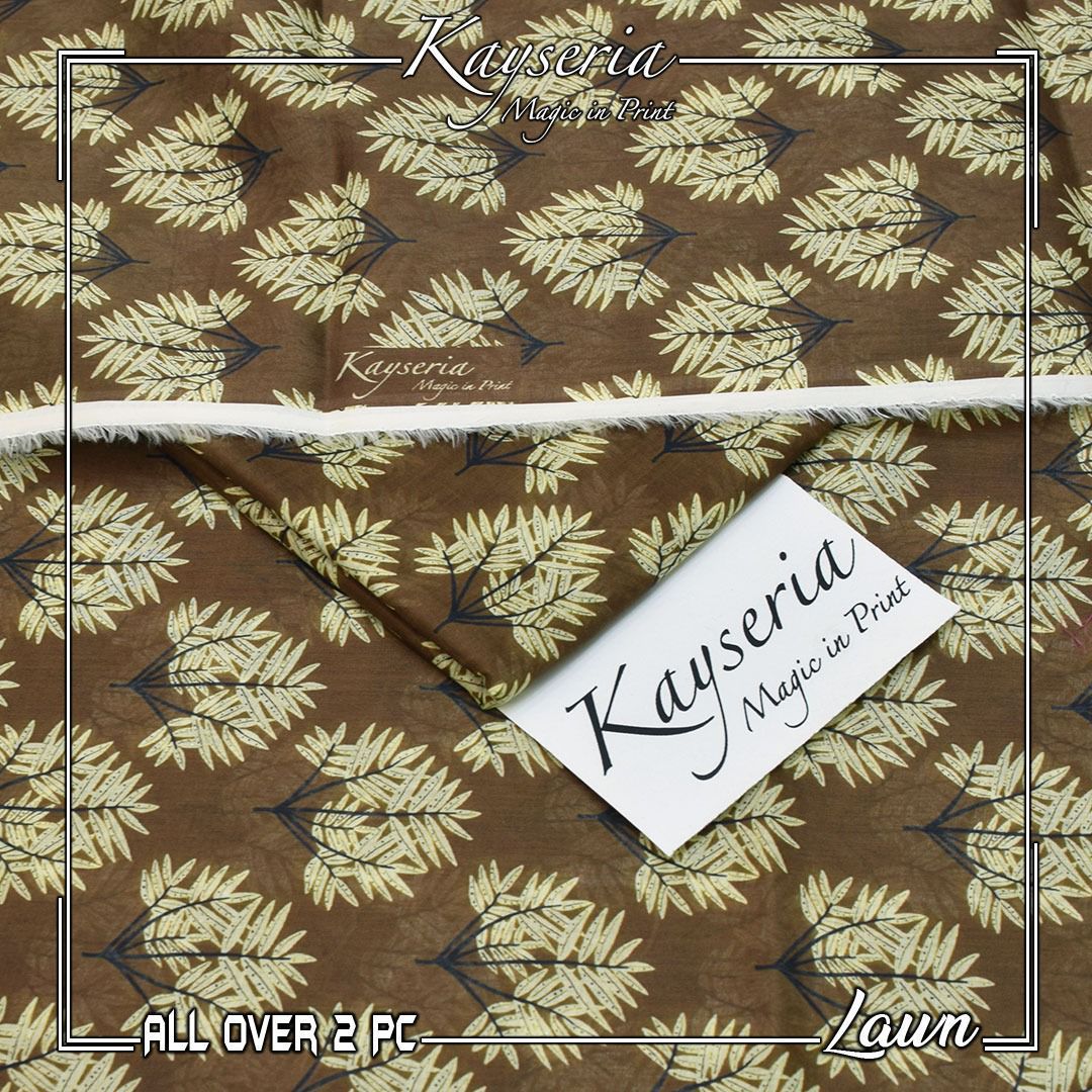 Kayseria 2 pc allover print lawn suit