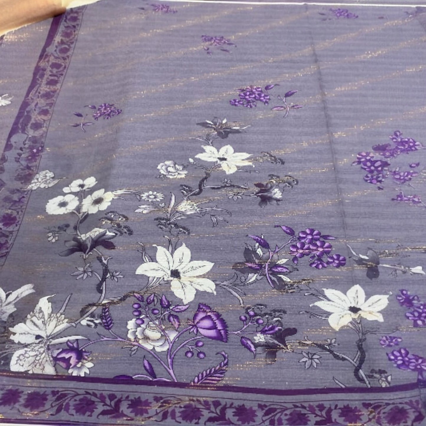 Premium Quality Branded Lawn Shirt lavender color