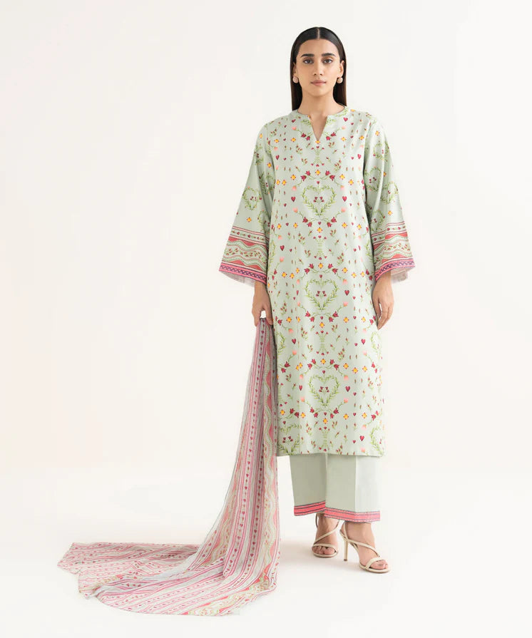 Sapphire Embroidered Lawn Suit 3pc