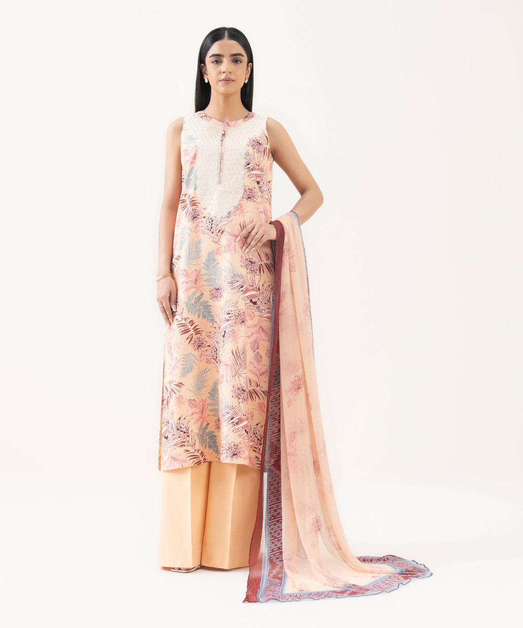 Sapphire 3 Piece - Embroidered Lawn Suit (unstitched)