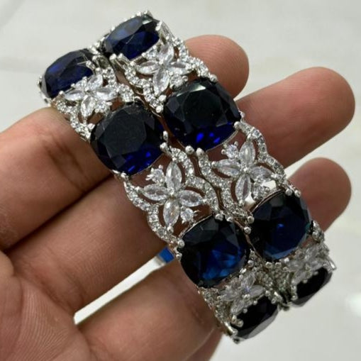 Karey set 2pc zircone Blue stone