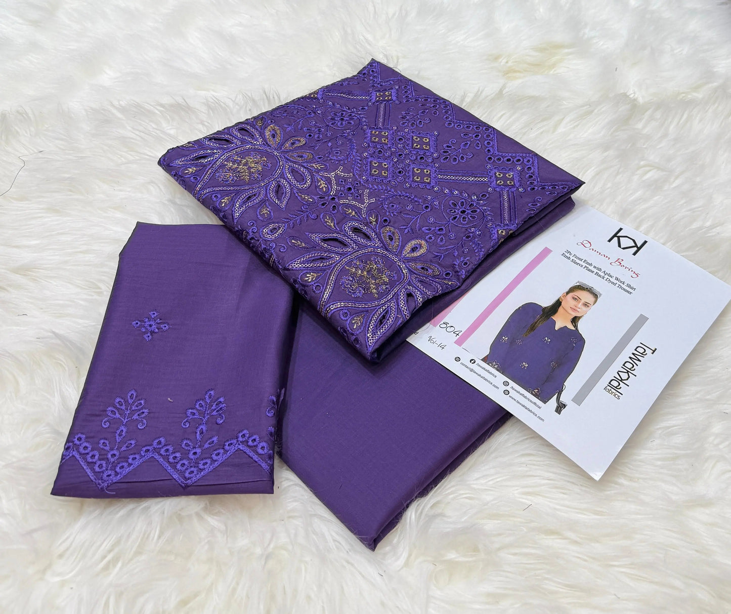 Chikankari lawn 2 pcs unstitched suit promotion