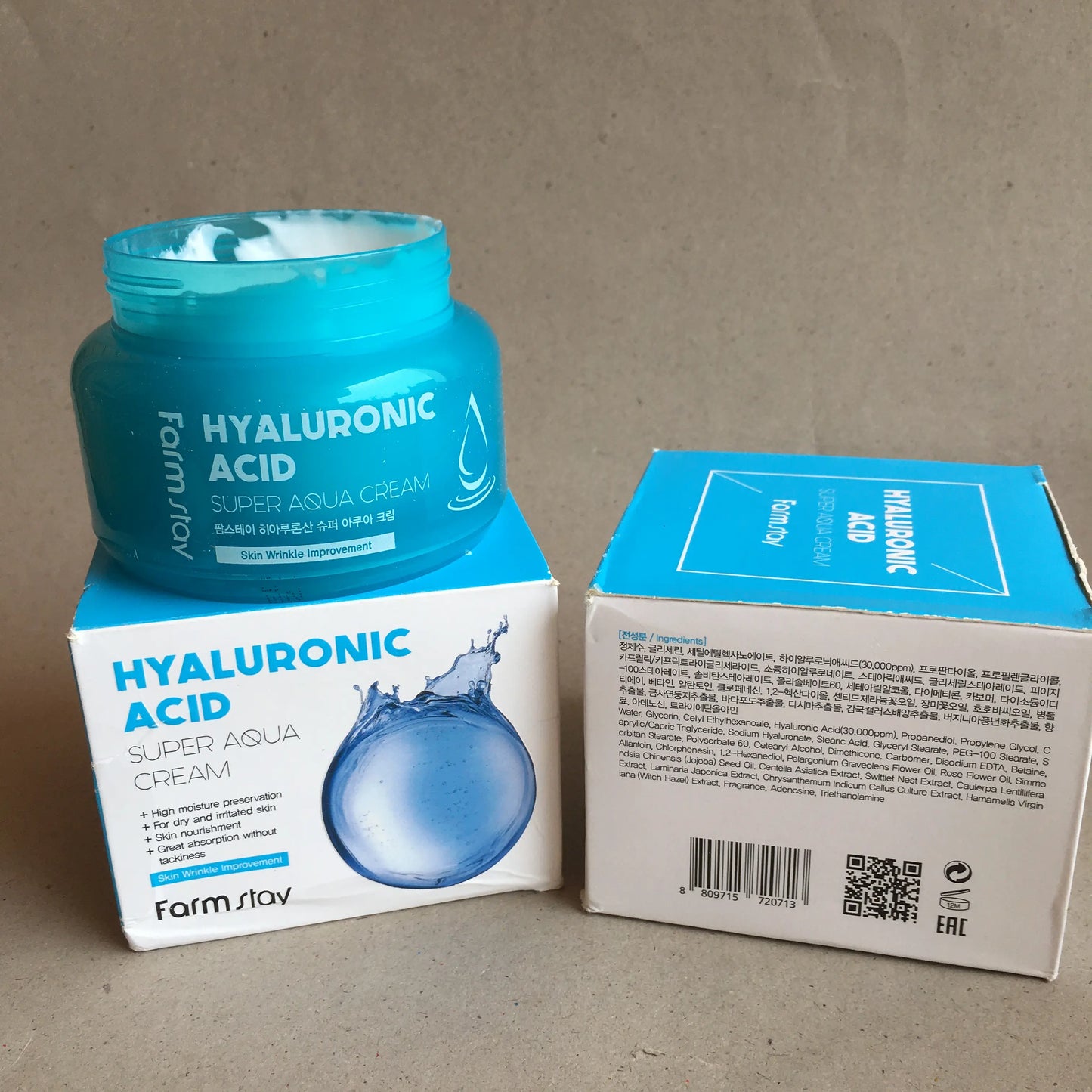 Hyaluronic acid super aqua cream farm stay