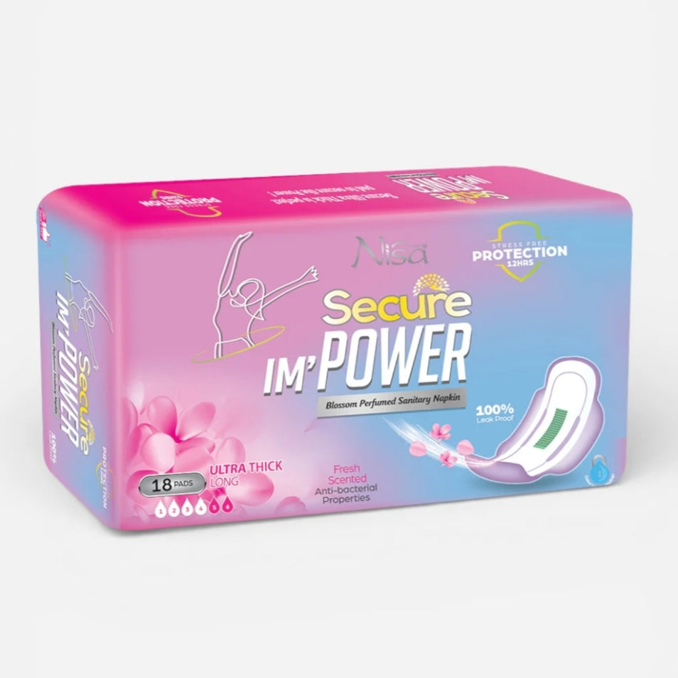 Nisa Long ultra thick secure Ladies Pads 18 pcs
