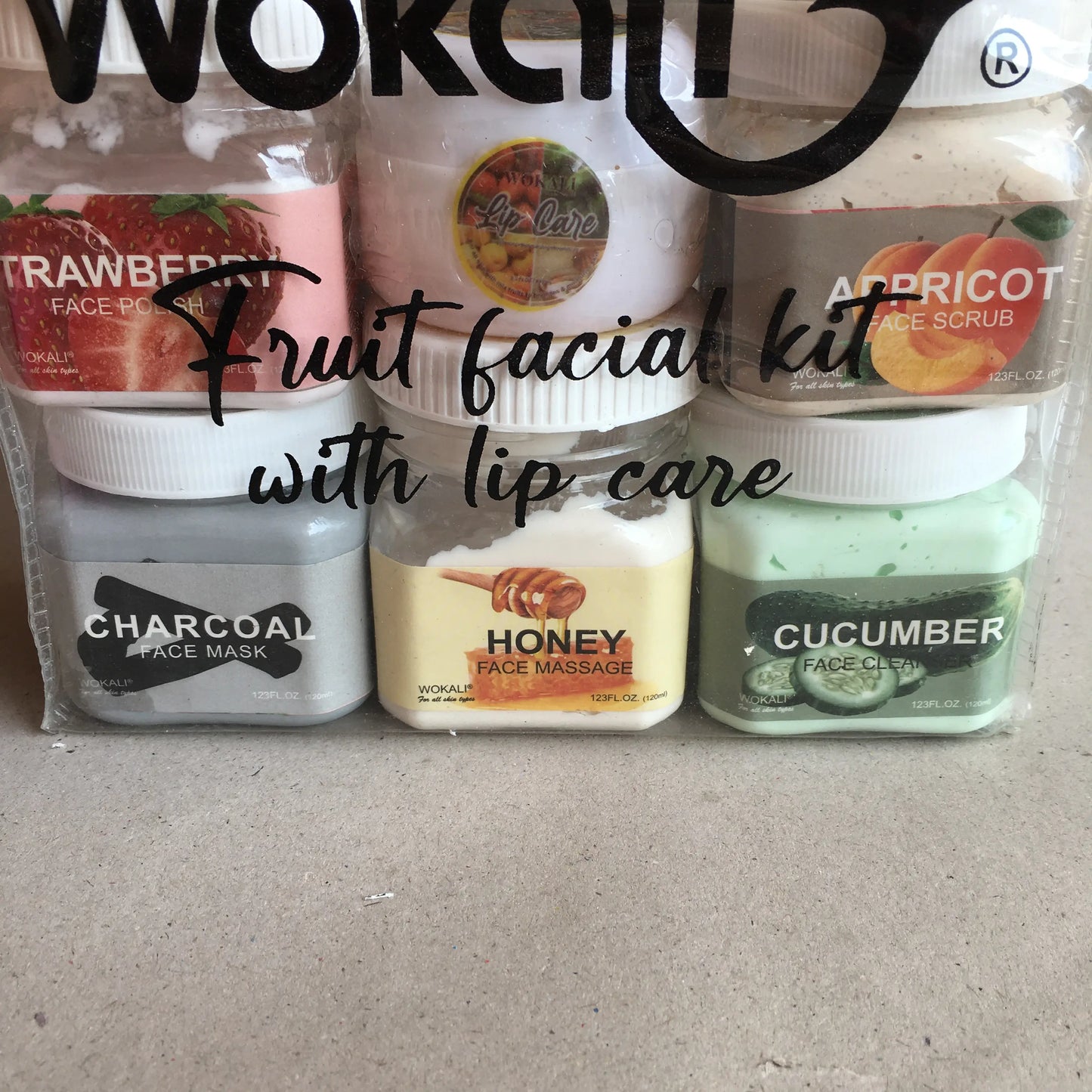 Wokali fruit facial kit with lip care promotion