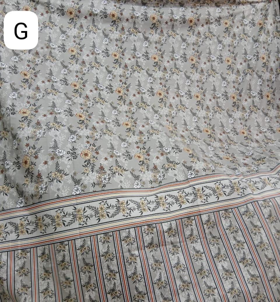 Pure cotton bedsheets premium quality in yellow flower