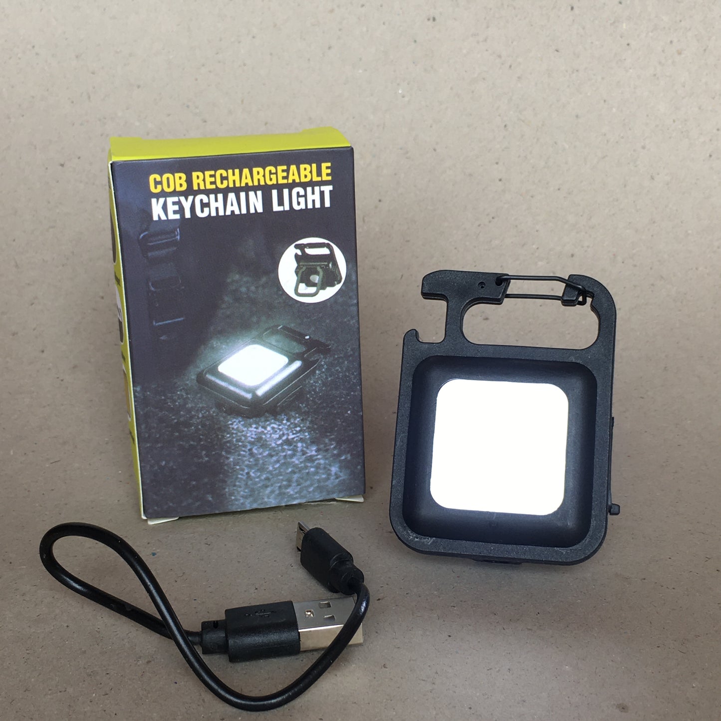 Cob rechargeable keychain light