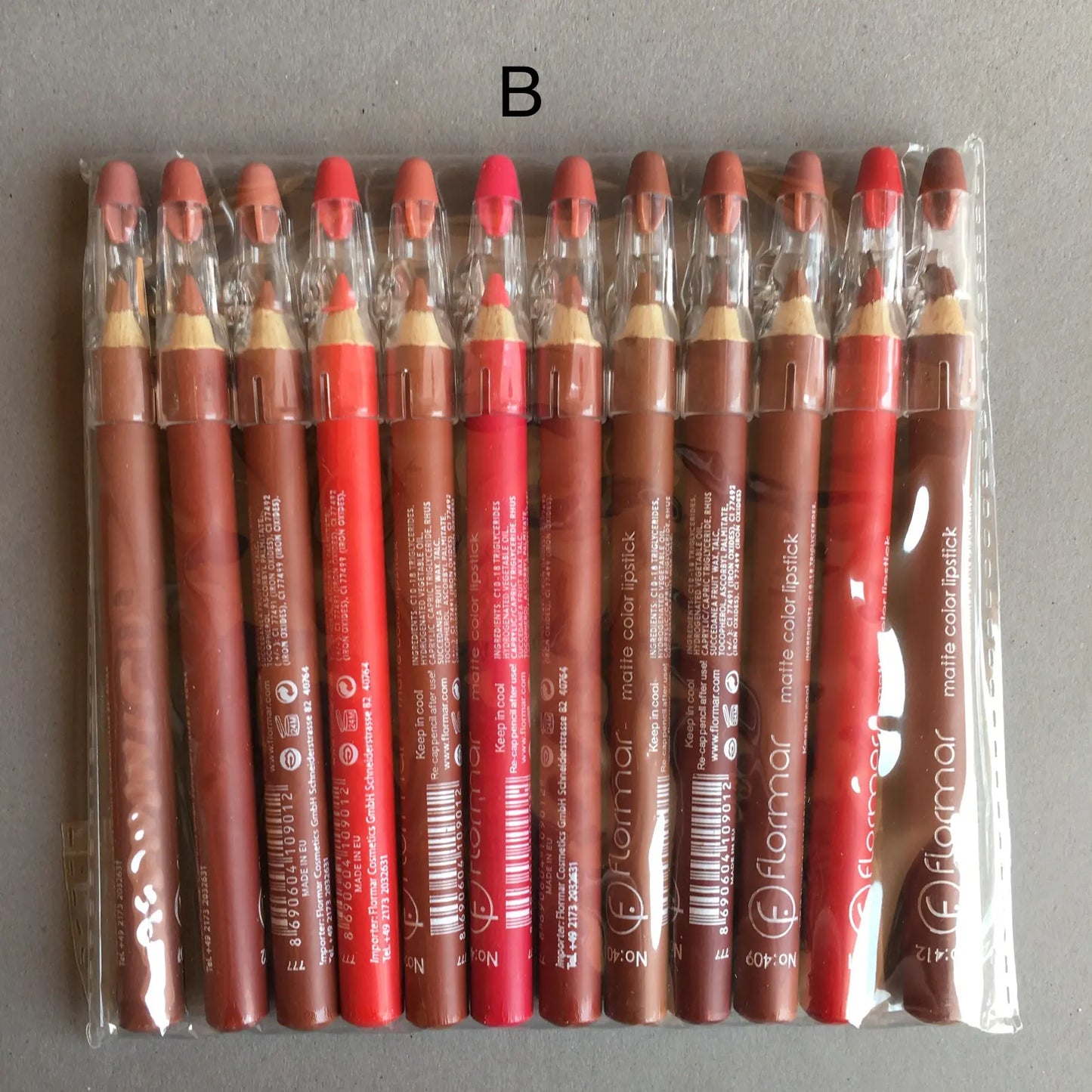 Flormar jumbo Matte lip pencil / Liner pack of 12 pro