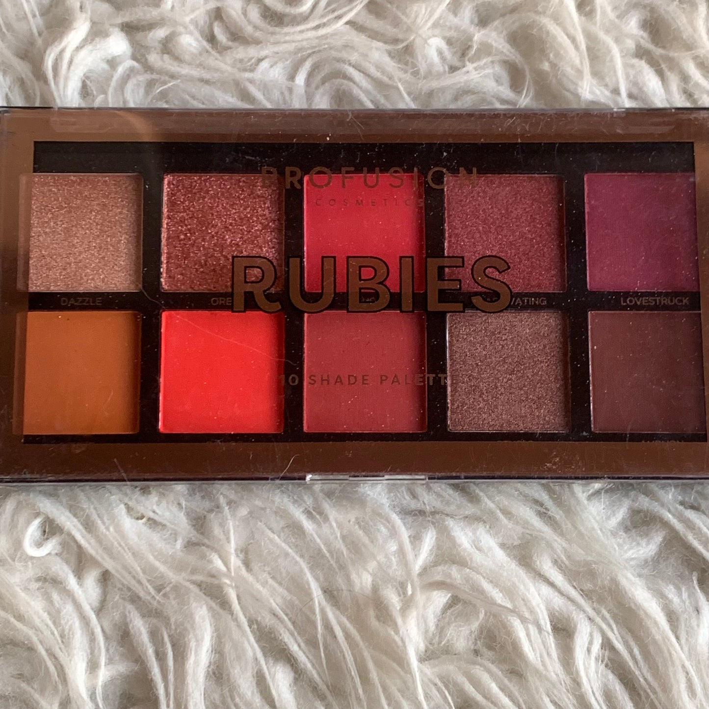 Profusion cosmetics rubies 10 shades palette