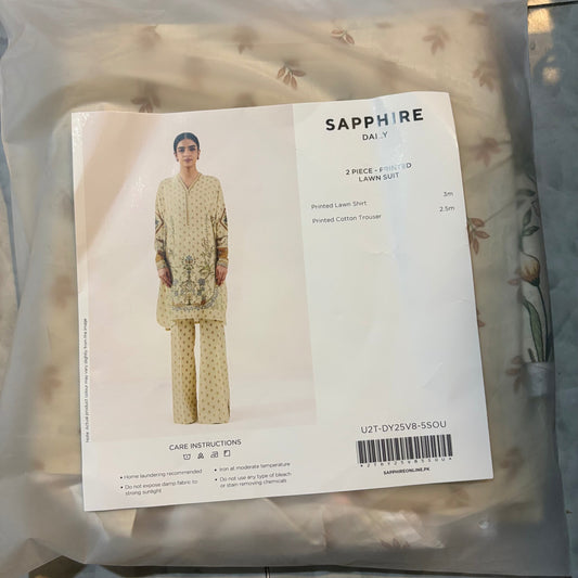 Sapphire 2Pc Printed Cotton Lawn Suit