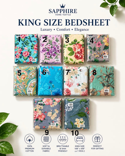 Sapphire king size bedsheet 100% Original