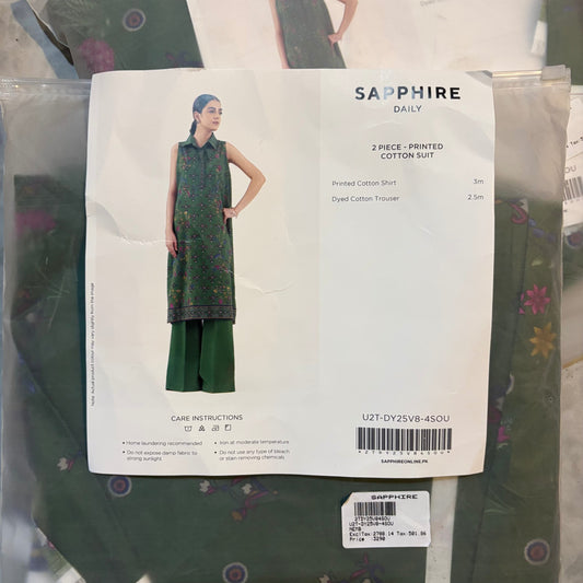 Sapphire 2Pc Printed Cotton Lawn Suit