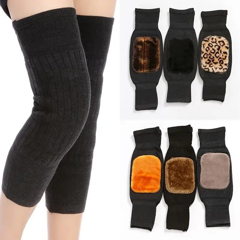 Wool Blend Leg Warmers soft warm,Elastic Knee High for men & women size 40-42cm
