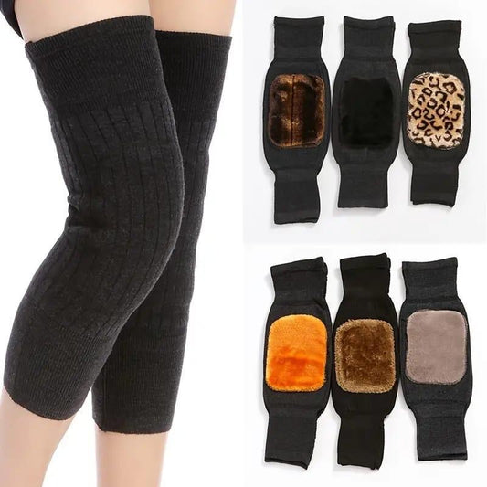 Wool Blend Leg Warmers soft warm,Elastic Knee High for men & women size 40-42cm
