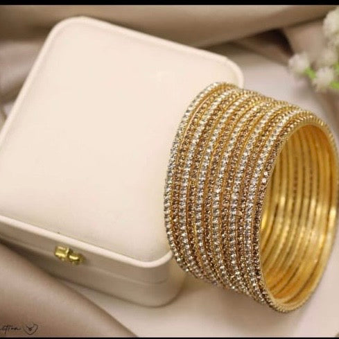 Golden Bangles 12 pcs