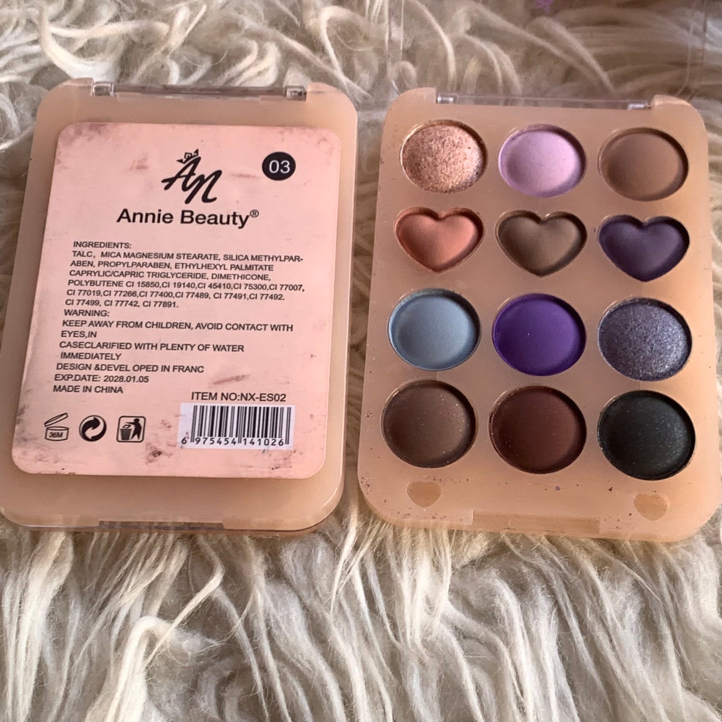 Mini Annie Beauty Baked Eyeshadow 12 colors palette