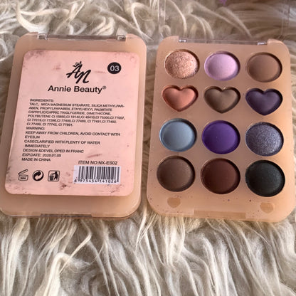 Mini Annie Beauty Baked Eyeshadow 12 colors palette