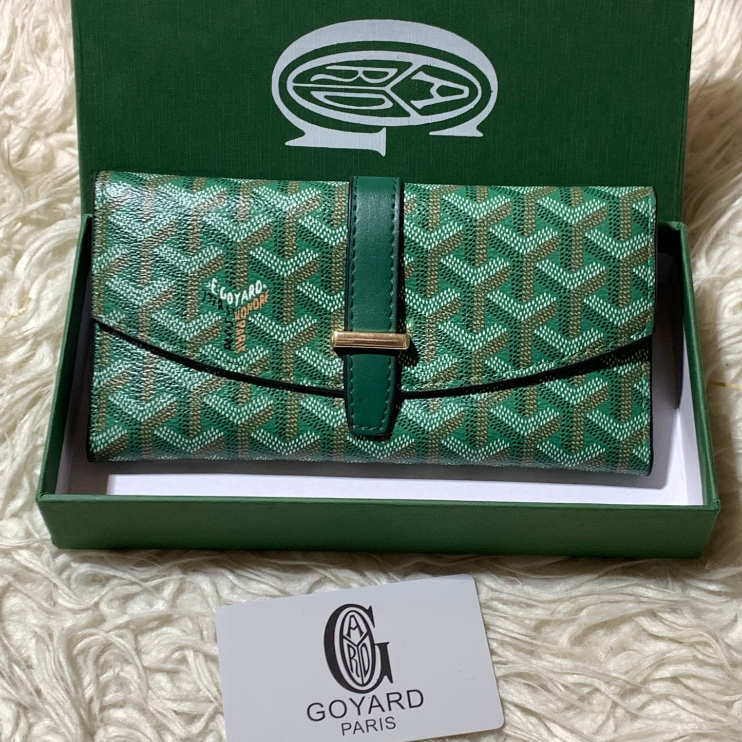 Goyard Paris Clutch Bag ( green )