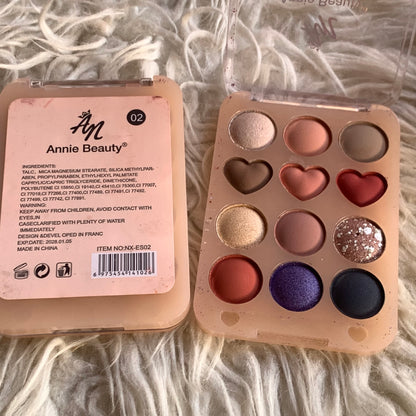 Mini Annie Beauty Baked Eyeshadow 12 colors palette
