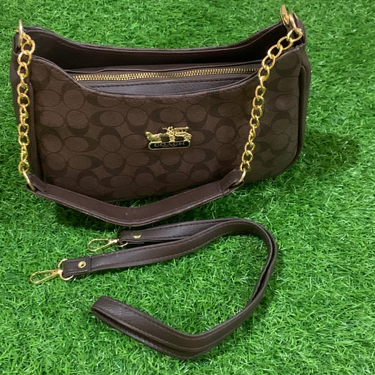 Coach chocolate brown hand bag without box