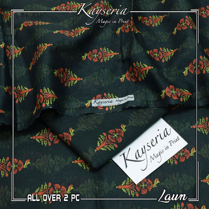 Kayseria 2 pc allover print lawn suit