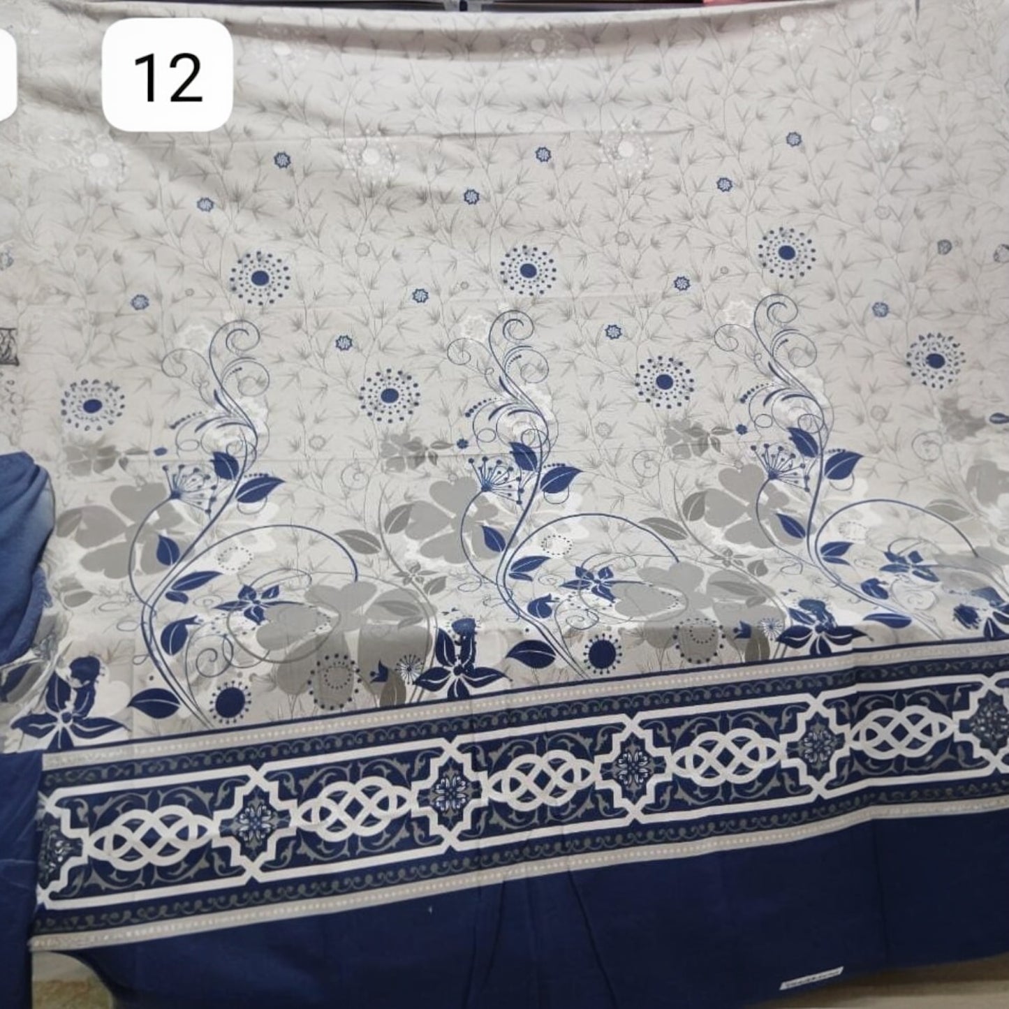 Pure cotton bedsheets premium quality in blue