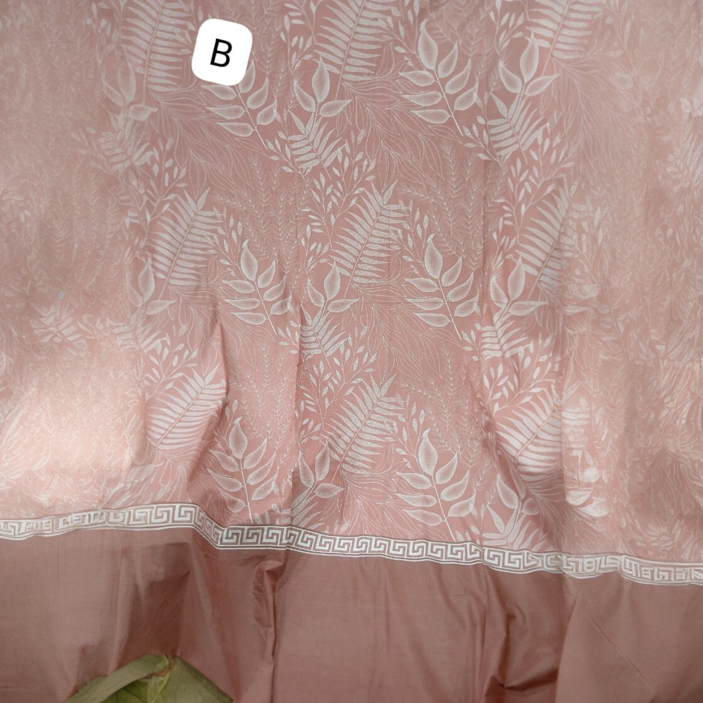 Pure cotton bedsheets premium quality in peach base