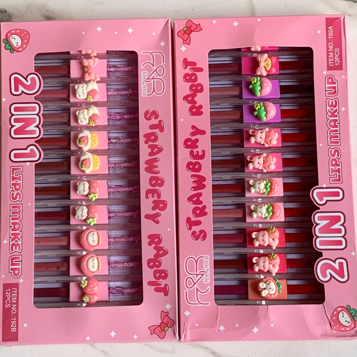 Strawbery Rabbit 2 in 1 Lipgloss Pack