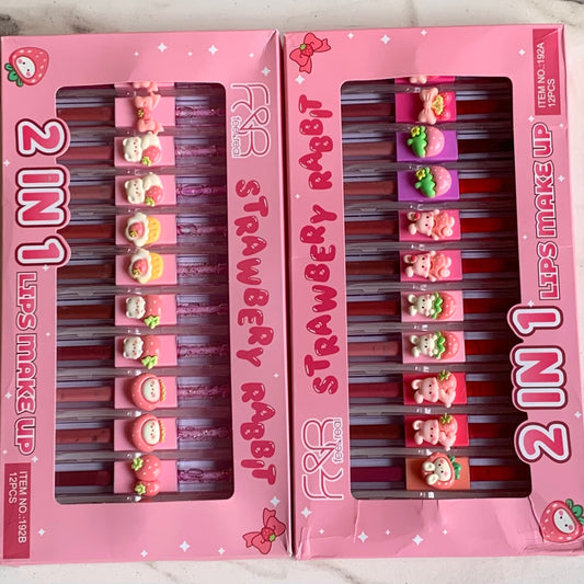 Strawbery Rabbit 2 in 1 Lipgloss Pack