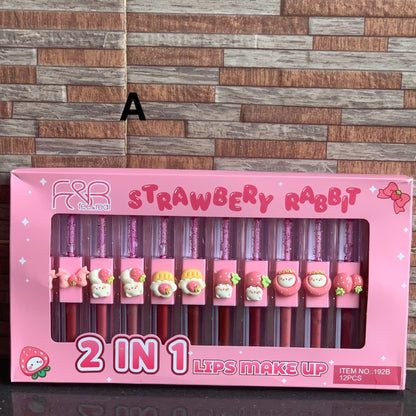 Strawbery Rabbit 2 in 1 Lipgloss Pack
