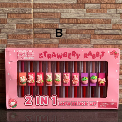 Strawbery Rabbit 2 in 1 Lipgloss Pack