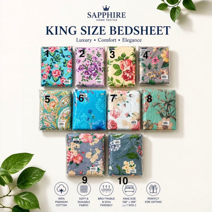 Sapphire King Size Bedsheets