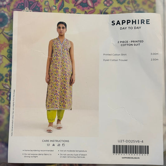 Sapphire 2Pc Printed Cotton Lawn Suit
