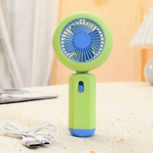 Rechargeable mini fan with light