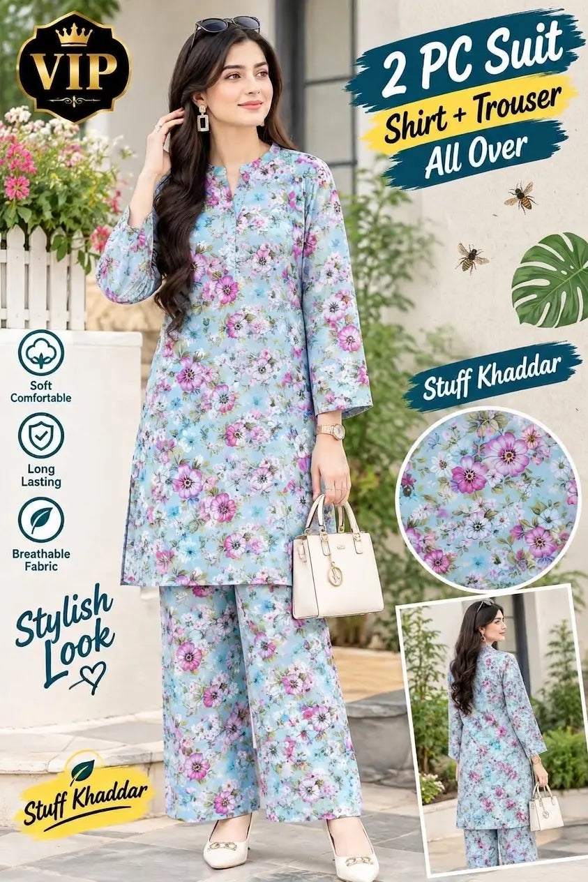 Khaddar 2pc suit (Shirt + Trouser) Unstitched