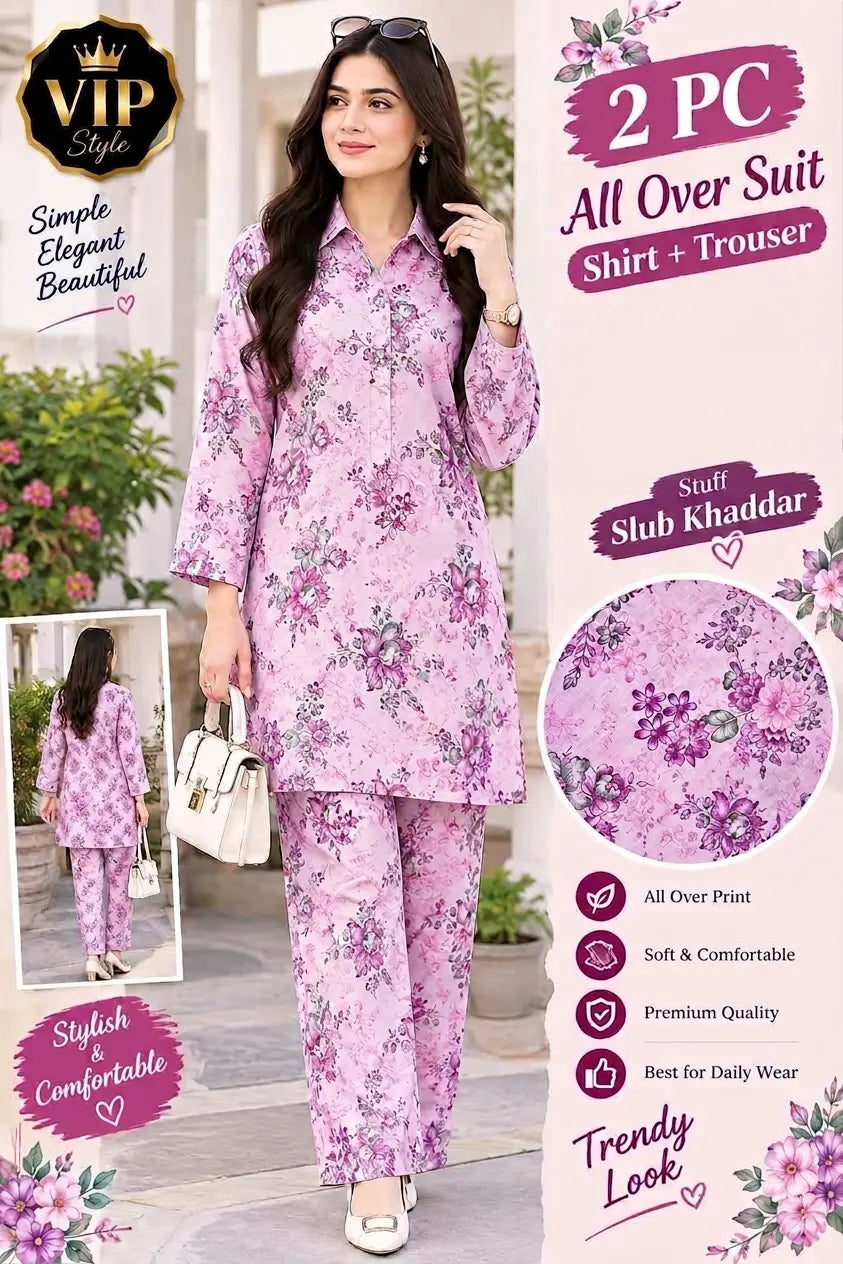 Khaddar 2pc suit (Shirt + Trouser) Unstitched