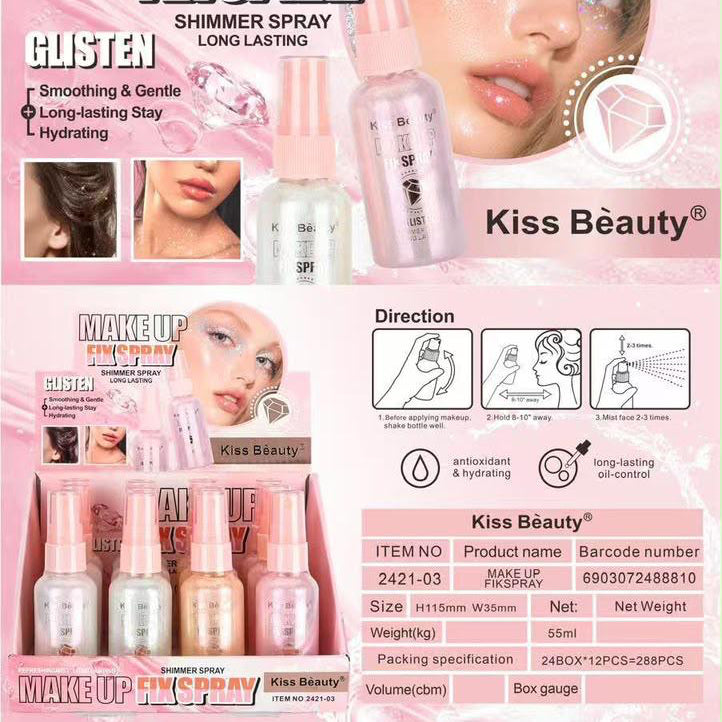 Kiss Beauty Makeup Fixing Shimmer Spray Deal